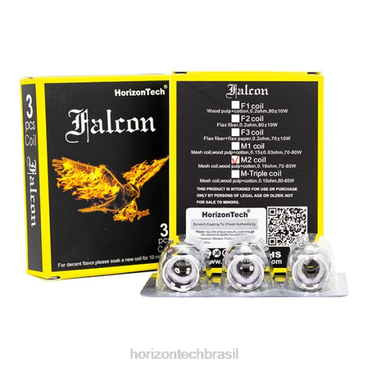 HorizonTech Falcon bobinas (pacote com 3) bobina de malha m2 0,16ohm 8446164 HorizonTech disposable vape