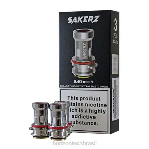 HorizonTech Sakerz bobinas (pacote com 3) 0,4 ohm (pacote com 3) 8446159 Horizon tech vape tank