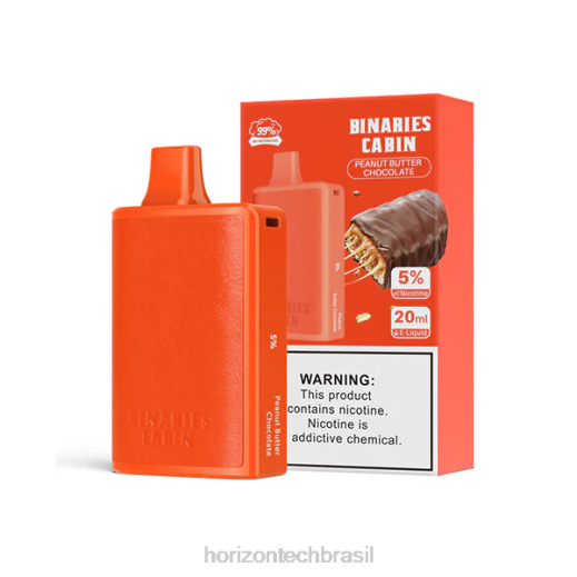 HorizonTech Binaries Cabin descartável 20ml chocolate com manteiga de amendoim 844665 horizon tech vape