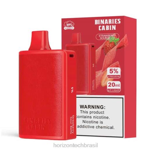 HorizonTech Binaries Cabin descartável 20ml cintos azedos de morango 844678 Horizon tech coils