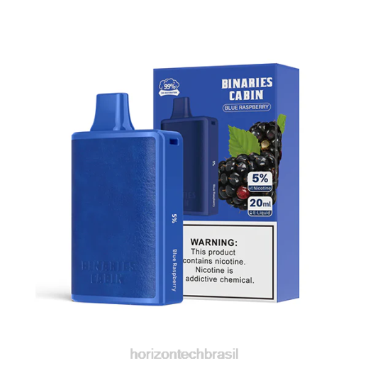 HorizonTech Binaries Cabin descartável 20ml framboesa azul 844653 HorizonTech vape brasil