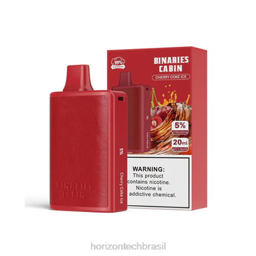 HorizonTech Binaries Cabin descartável 20ml gelo de cereja 844654 HorizonTech disposable vape
