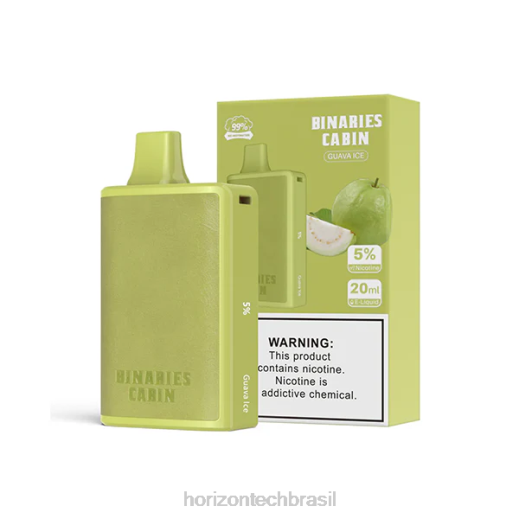 HorizonTech Binaries Cabin descartável 20ml gelo de goiaba 844658 Horizon tech coils