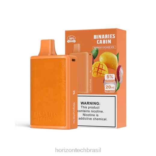 HorizonTech Binaries Cabin descartável 20ml gelo de manga e lichia 844662 HorizonTech brasília