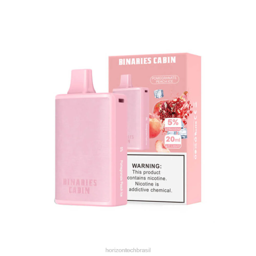 HorizonTech Binaries Cabin descartável 20ml gelo de romã e pêssego 844685 horizon tech vape