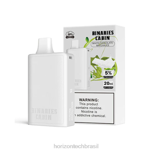 HorizonTech Binaries Cabin descartável 20ml gelo matcha de chocolate branco 844672 HorizonTech brasília