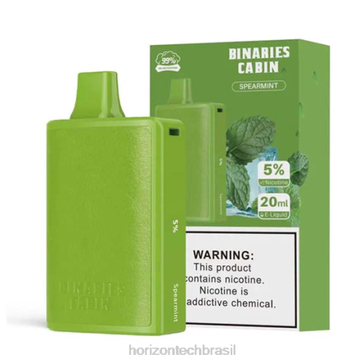 HorizonTech Binaries Cabin descartável 20ml hortelã 844674 HorizonTech disposable vape