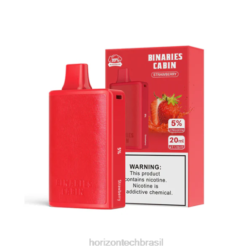 HorizonTech Binaries Cabin descartável 20ml morango 844668 Horizon tech coils