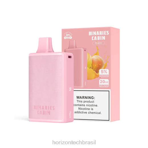 HorizonTech Binaries Cabin descartável 20ml pêssego 844664 HorizonTech disposable vape