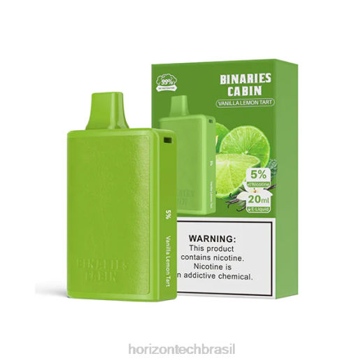 HorizonTech Binaries Cabin descartável 20ml torta de limão e baunilha 844670 HorizonTech vape kit