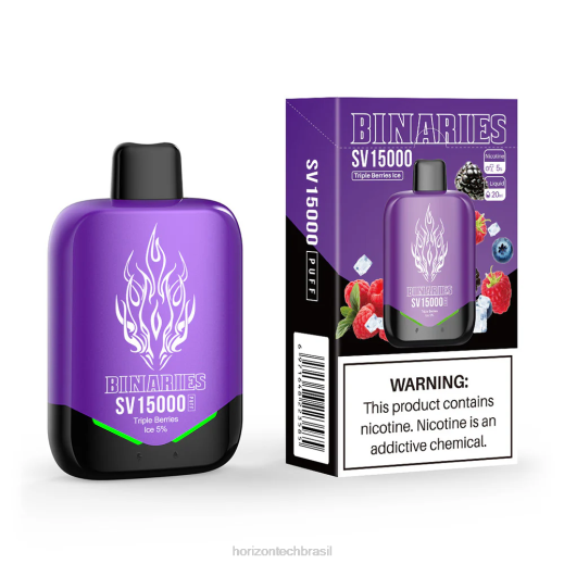 HorizonTech Binaries Cabin SV descartável gelo de frutas triplas 844694 HorizonTech disposable vape
