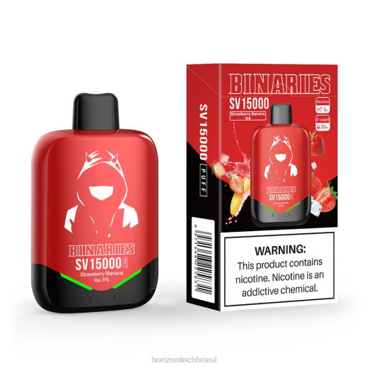 HorizonTech Binaries Cabin SV descartável sorvete de banana e morango 844693 HorizonTech vape brasil