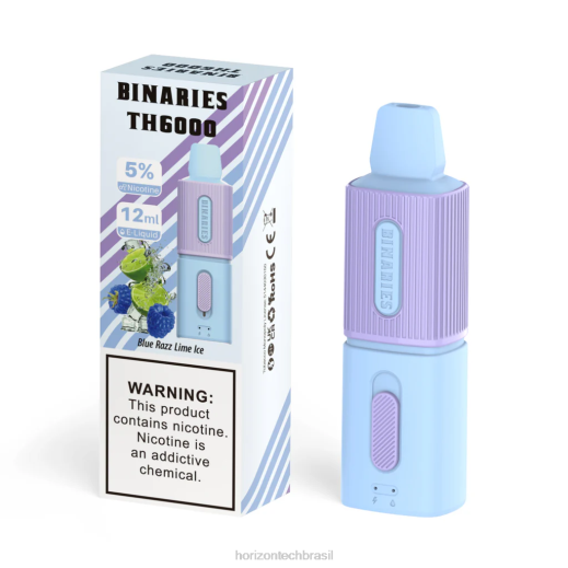 HorizonTech Binaries Cabin th6000 descartável 12ml gelo de limão razz azul 8446106 Horizon tech company
