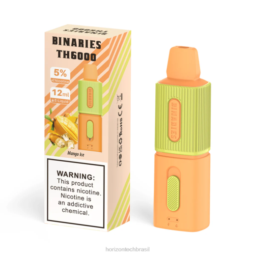HorizonTech Binaries Cabin th6000 descartável 12ml gelo de manga 844699 Horizon tech vape tank