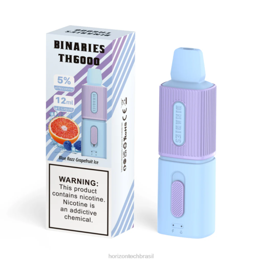 HorizonTech Binaries Cabin th6000 descartável 12ml gelo de toranja azul razz 8446108 Horizon tech coils